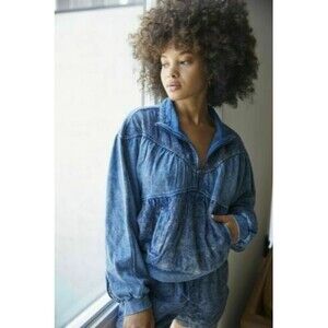 Out From Under Urban Outfitters Phoenix Quilted Half-Zip Sweatshirt Top L 226637